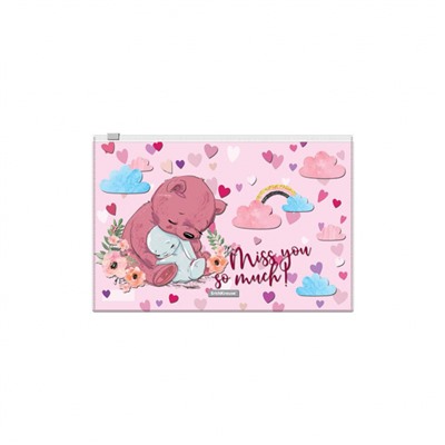 Папка на гибкой молнии B5 ZIP Cute Animals ассорти 54923 ErichKrause