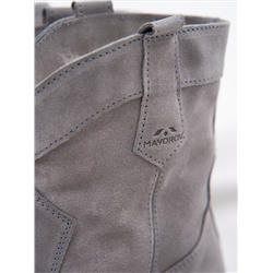 Казаки женские серые на меху, войлок