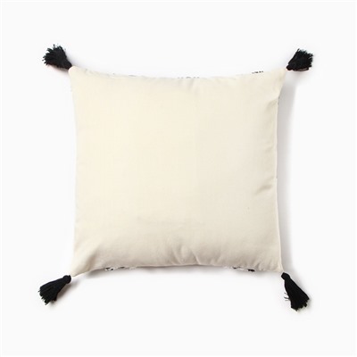 Наволочка декоративная Этель бохо Line 45×45 см, цвет черный, хлопок