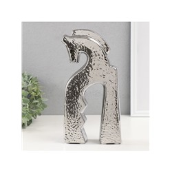 Фигурка керамика «Верный конь», серебро, 4.8×14.5×29 см