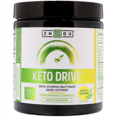 Zhou Nutrition, Keto Drive, лимонад с матча, 8,29 унц. (235 г)