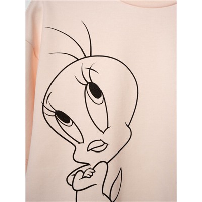 Комплект трикотажный для девочек: фуфайка (футболка), шорты