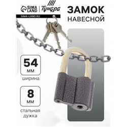 Замок навесной, 54×80 мм, 3 ключа