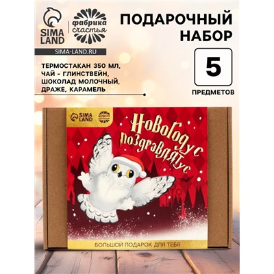 Подарочный набор новогодний гифтбокс «Новогодус Поздравлятус»