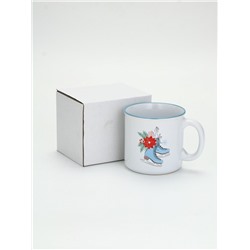 УЦЕНКА Кружка керамическая новогодняя «Зимние коньки», 530 мл
