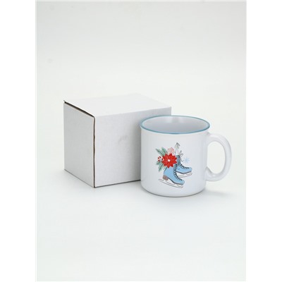 УЦЕНКА Кружка керамическая новогодняя «Зимние коньки», 530 мл