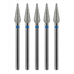 MANITA Фреза алмазная капля большая для аппаратного маникюра 866.104.260.120.040 ФАК-4,0 12С, синяя насечка, ø 4,0 мм, 5 шт. 28369