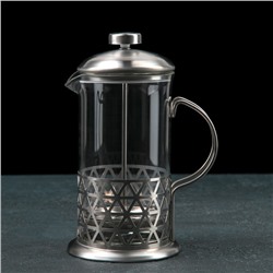 Френч-пресс стеклянный Доляна «Фараон», 600 мл, 14×11×21.5 см
