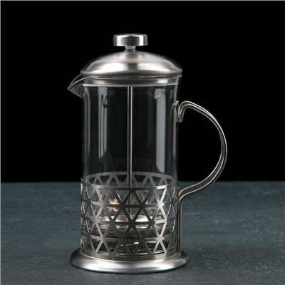 Френч-пресс стеклянный Доляна «Фараон», 600 мл, 14×11×21.5 см