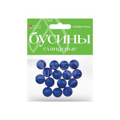 Бусины круглые ГЛЯНЦЕВЫЕ 16 мм 10 цв. 2-584/05 Альт