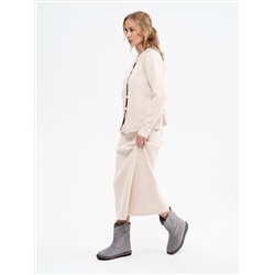 Казаки женские серые на меху, войлок