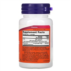 Now Foods, Метил B- 12, 5000 мкг , 60 таблеток для рассасывания