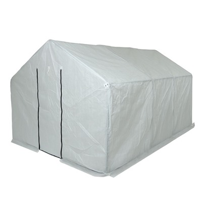 Теплица, 3.7×2.45×2.1 м, оцинкованный металл, профиль d=25 мм, чехол из спанбонда 90 г/м²