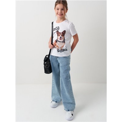 Фуфайка трикотажная для девочек (футболка)