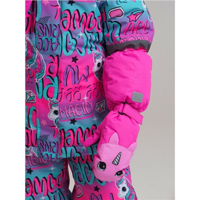 Зимние варежки-краги для девочки