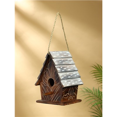 Подвесной декор «Скворечник», 17×24×15 см, дерево, коричневый