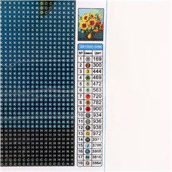 Алмазная вышивка полное заполнение "Подсолнухи", 30*40 см, на холсте