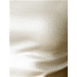 Топ с закрытым декольте из хлопка с эластаном в рубчик с матовым покрытием металлик