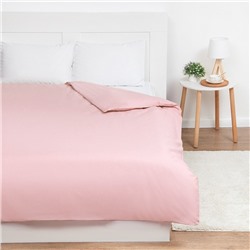 Пододеяльник евро «Этель» Plain collection, 200×215 см, розовый, поплин