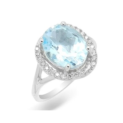 Кольцо из серебра топаз, Оазис