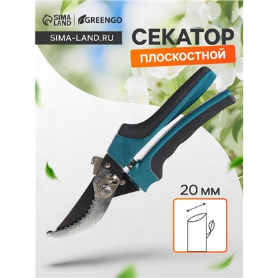 Секатор плоскостной, 9" (23 см), с пластиковыми ручками, Greengo