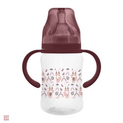 Бутылочка для кормления, 150 мл, ручки, «Лесные зверята»