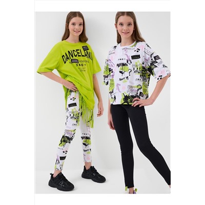 Брюки трикотажные для девочек (легинсы), 2 пары в комплекте PLAYTODAY, 1243976