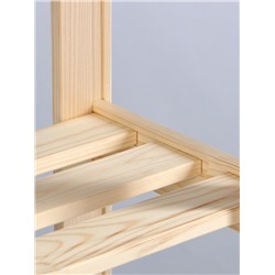 Стеллаж деревянный, 6 полок, 170×84×28 см, хвоя, усиленный, напольный