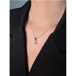 Серьги-пусеты из серебра с фианитами родированные 925 пробы С-3820рс200