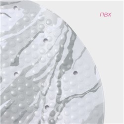 Коврик противоскользящий в ванну Доляна «Мрамор», на присосках, 38×69 см