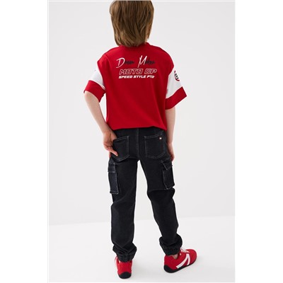 Брюки текстильные джинсовые для мальчиков PLAYTODAY, 1241594