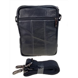 Сумка мужская из натуральной кожи, цвет черный