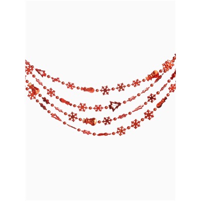 Бусы на ёлку «Снежинки», длина 2.7 м, d=2.3 см, МИКС