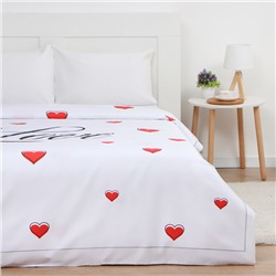 Пододеяльник 2-спальный «Этель» Love, 175×215 см, сатин