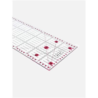 Линейка для квилтинга и пэчворка, 45×15 см, s=3 мм, розовая