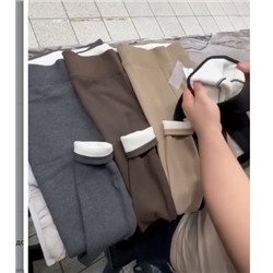 Лосины в рубчик утепленные с начесом