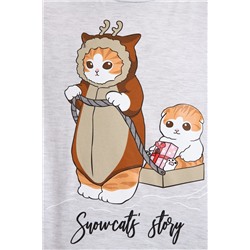 Пижама для девочки ПД-019-073 Кот Новый год