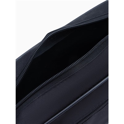 Косметичка дорожная на молнии с ручкой, с карманом, маленькая, чёрная