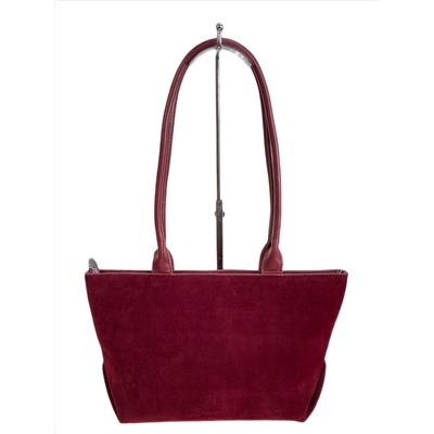 Женская сумка из искусственной замши, цвет бордовый