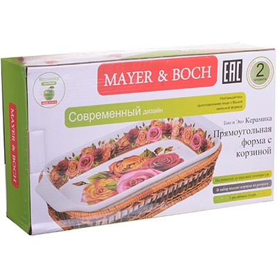 24804 Форма для запекания 1,5л 35х5см РОЗЫ МВ(х8)