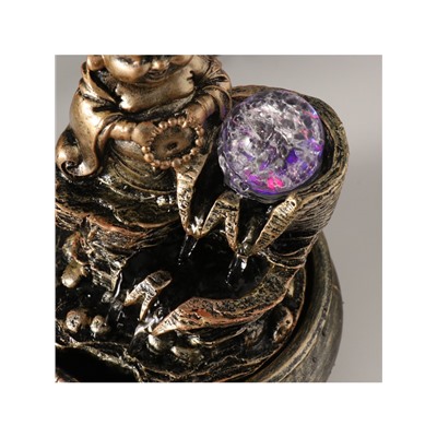 Фонтан настольный с подсветкой «Хотей. Благополучие», от сети, 16×16×22 см