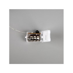 Гирлянда «Нить» 2 м роса с насадками «Цветы», IP20, нить серебристая, 20 LED, 4.6 В, батарейки AG13×3 (в комплекте), 3 режима, свечение тёплое белое