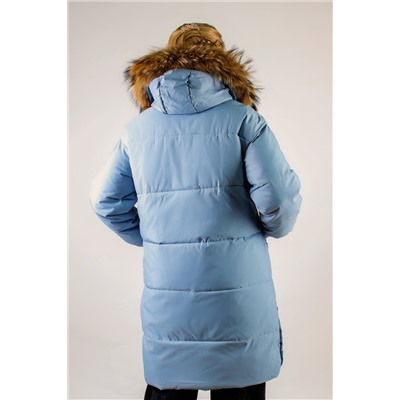 Удлиненная парка с капюшоном, арт 618,