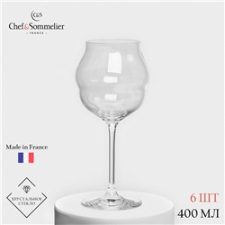 Бокалы для вина Chef&Sommelier MACARON, 400 мл, хрустальное стекло, 6 шт.