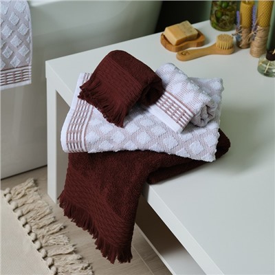 Полотенце махровое LoveLife «Аморе» 30×50 см, коричневый, 100% хлопок, 450 г/м²