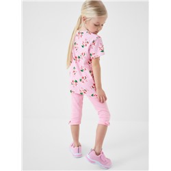 Комплект трикотажный для девочек: жакет, фуфайка (футболка), брюки (легинсы укороченные)