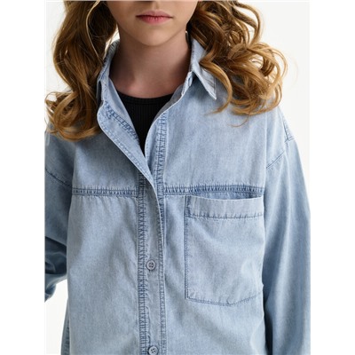 Джинсовая рубашка для девочек