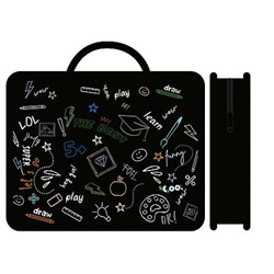 Папка пластиковая А4 на молнии с ручками 33х26х7,5 см ПМ-А4-26 "КЛЁВАЯ ШКОЛА 2026" Пчелка