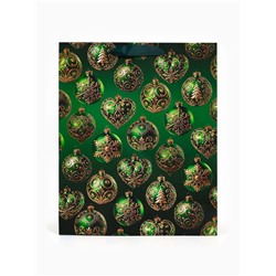 Пакет подарочный «Новогодний» 29×24×9 см, тиснение, конгрев, 3D-эффект