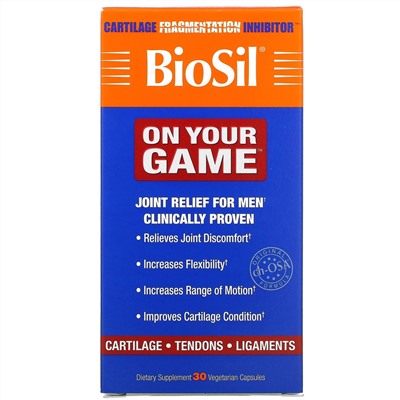BioSil by Natural Factors, BioSil, On Your Game, 30 Vegetarian Capsules